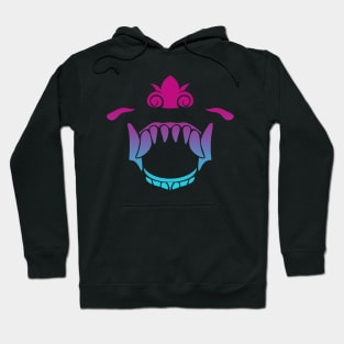 Bali Human Mask Teeth Vaporwave Hoodie